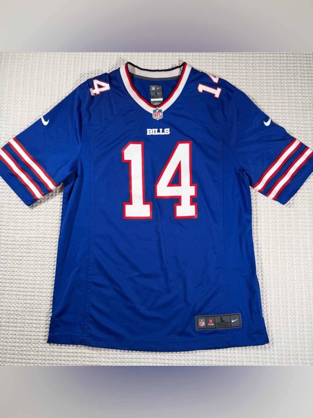 Stefon Diggs Bills Mens Jersey L Nike NFL Blue #14 Buffalo Football